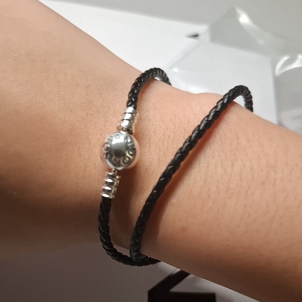 PANDORA Moments Double Leather Bracelet - 16.1”